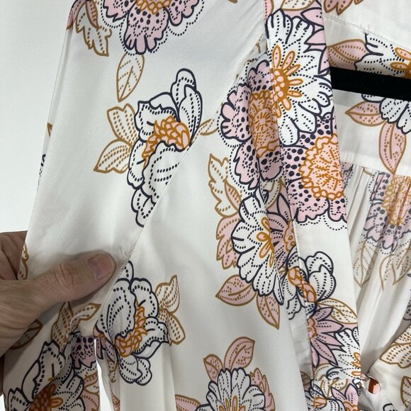 Free People Women's Floral Print Run Free Tie Front Tunic Top Multicolor Size S - Picture 7 of 13